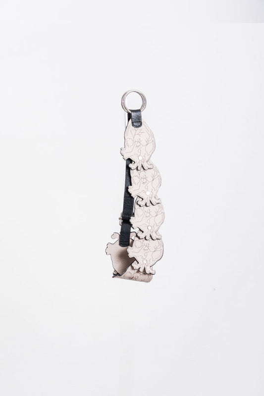 WHITE GREY HEART STRAP