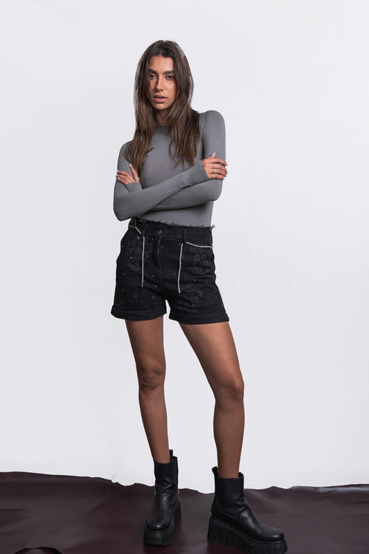 IMPLACABLE BLACK SHORTS