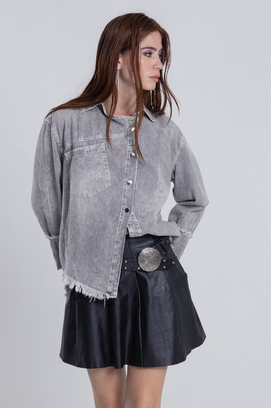 CAMISA ASIMÉTRICA CENIZO